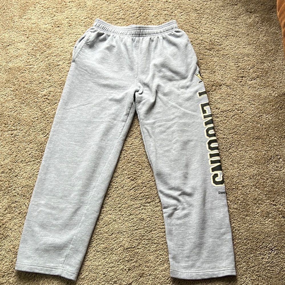 Pittsburgh Penguins NHL Reebok Gray Boys Sweatpants